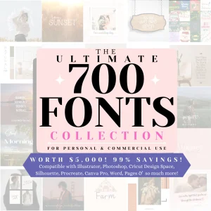 700 Fonts Bundle – Ultimate Typography Collection