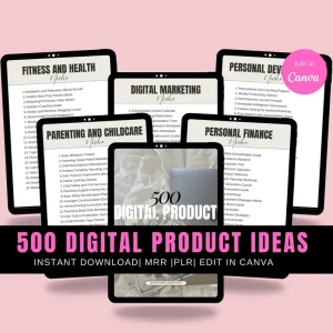 500 Digital Product Ideas – MRR PLR Passive Income Guide