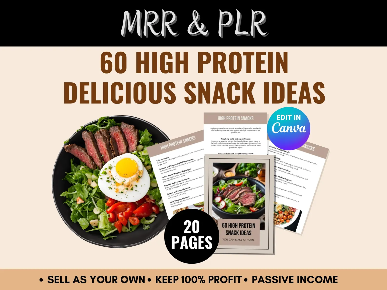 60 High Protein Snack Ideas – Healthy & Easy Recipe eBook