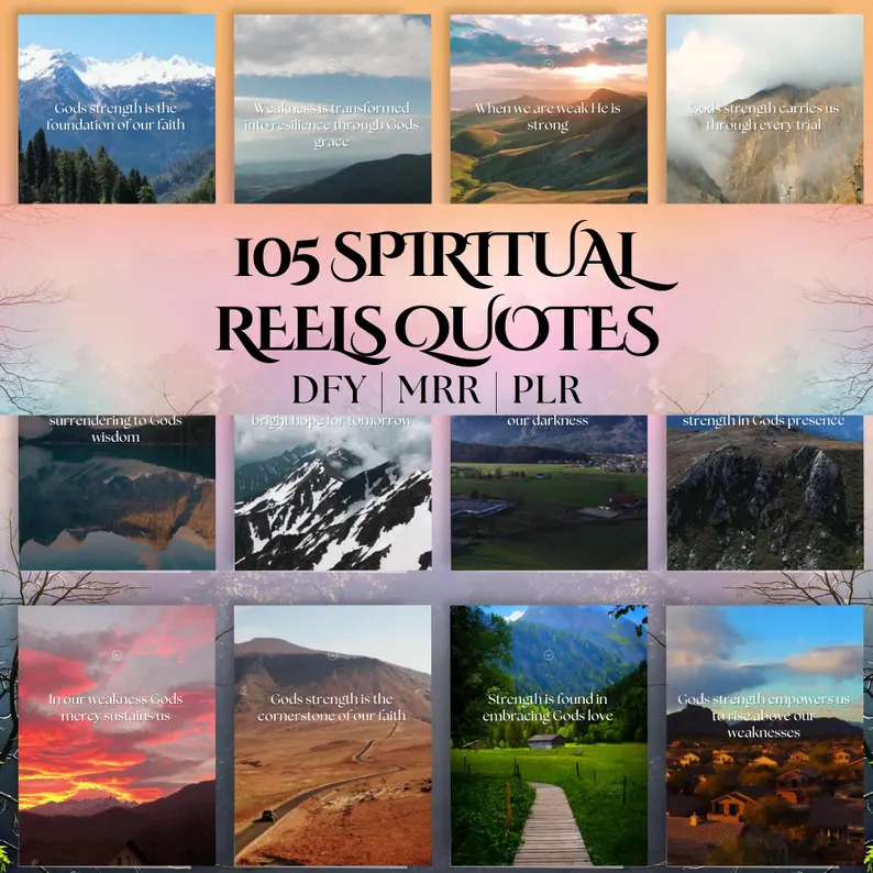 Motivational Faith-Based Reels – Instagram Quotes Canva Template (MRR PLR Pack)