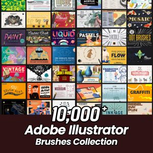 Illustrator Brushes Mega Bundle – Pro Design Collection