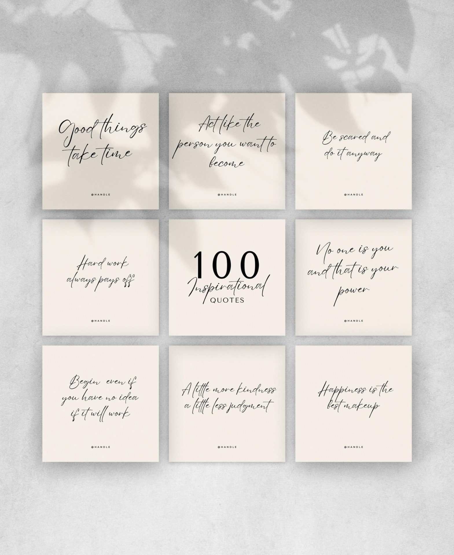 100 Inspirational Quotes – Motivation & Mindset Content Pack