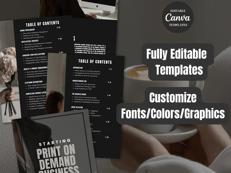 Starting a Print on Demand Business: The Ultimate 129-Page Guide, Earning Passive Income on Auto-Pilot, PLR & MRR Canva Template, Professional E-commerce Roadmap - Image 10