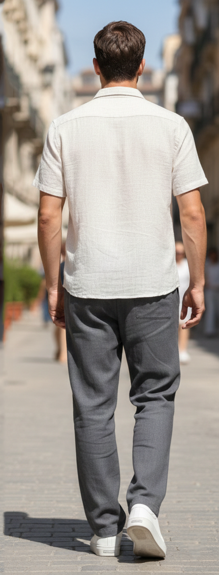 Men's Wide Leg Pants Sewing Pattern, Loose Fit Linen Trousers (PDF Download) - Image 10