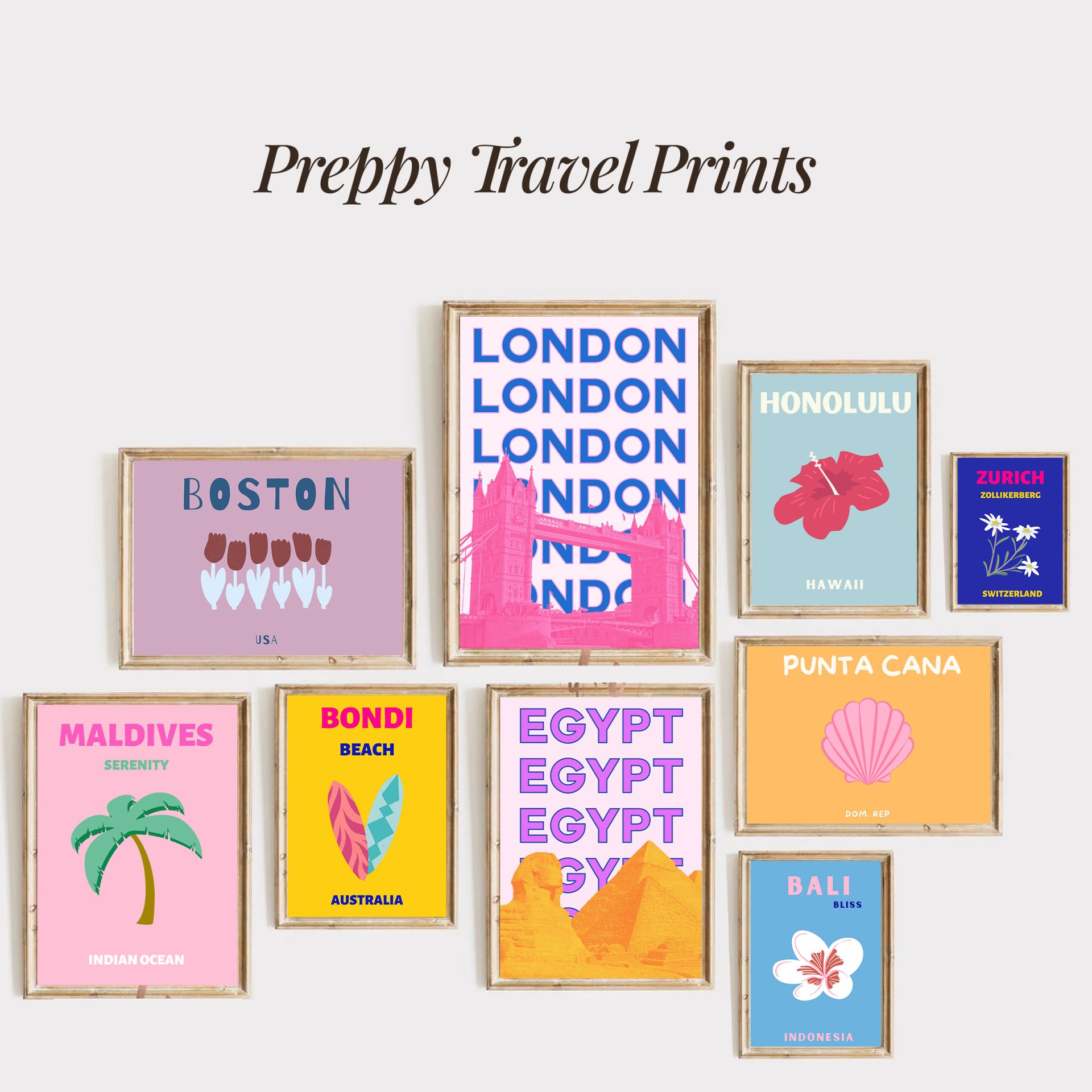 1450+ Mega Travel Wall Art Collection, Unique Travel Prints in 7 Different Art Styles, Aesthetic Gallery Wall Set PDF - Image 2
