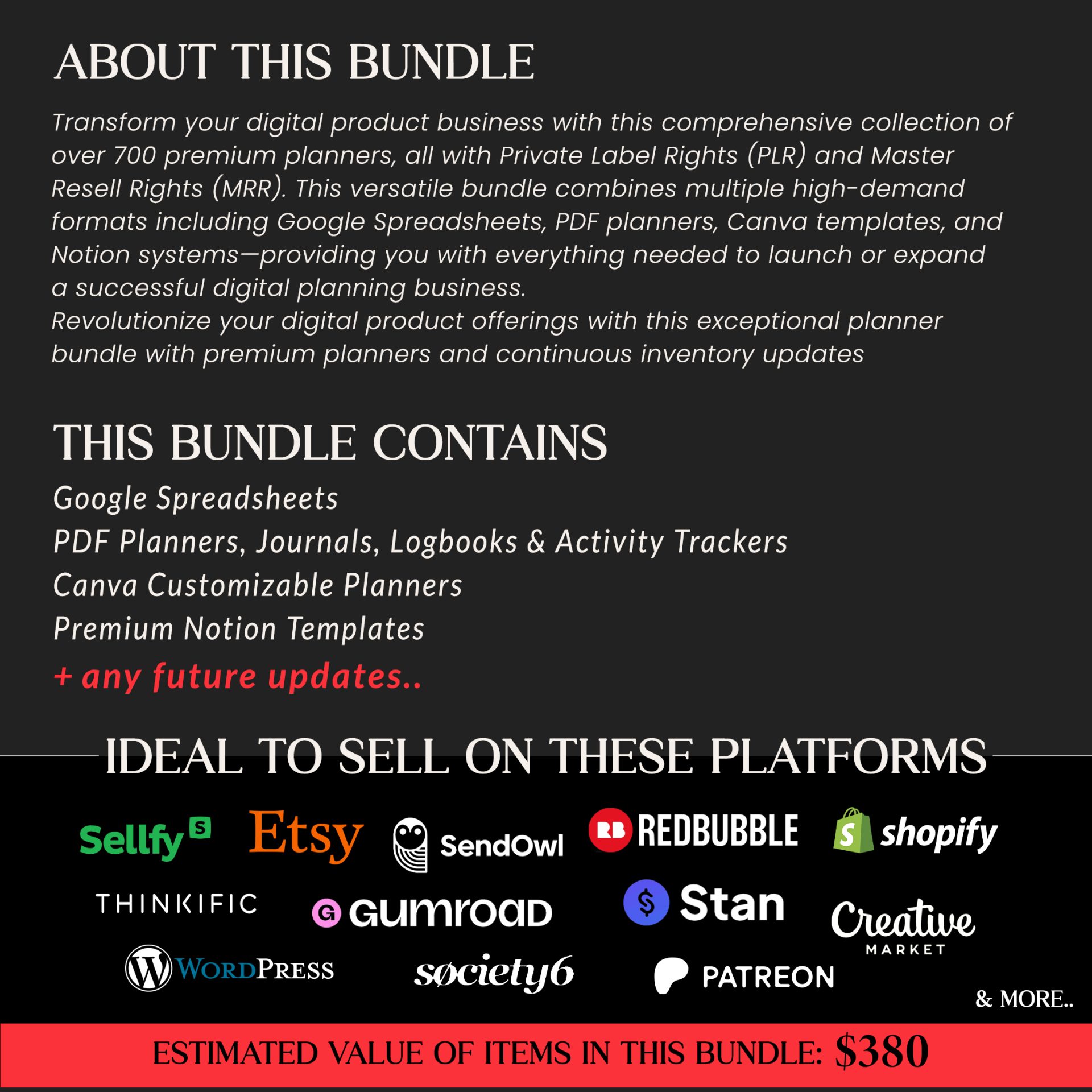 5,000+ Digital Planner Mega Bundle: Notion Templates, Google Sheets, Canva PDF Planners (PLR & MRR) - Image 2