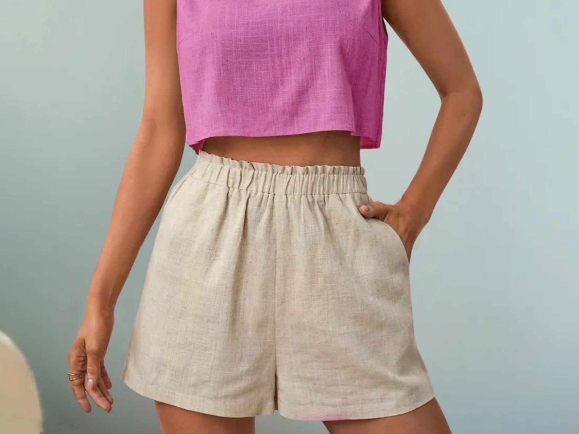 Easy Shorts Women Elastic shorts with pockets PDF Sewing Pattern Summer High Waist, XS-3XL - Image 3