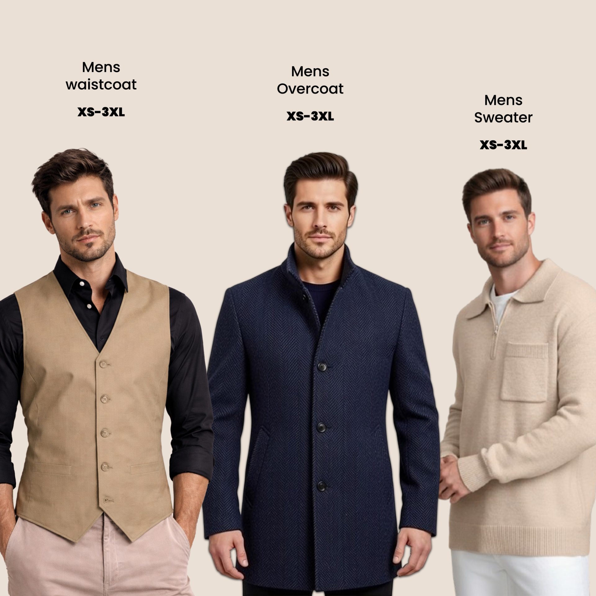 Men's Sewing Patterns Bundle: Vest, Trousers, Hoodie, Overcoat (Digital Download) - Image 4