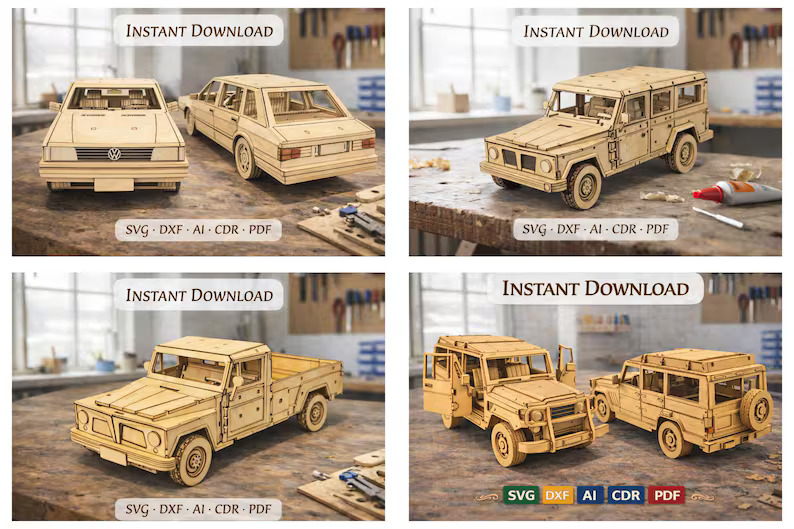 44 Multi Layer Laser Cut Vehicle Files – MDF Bundle - Image 10