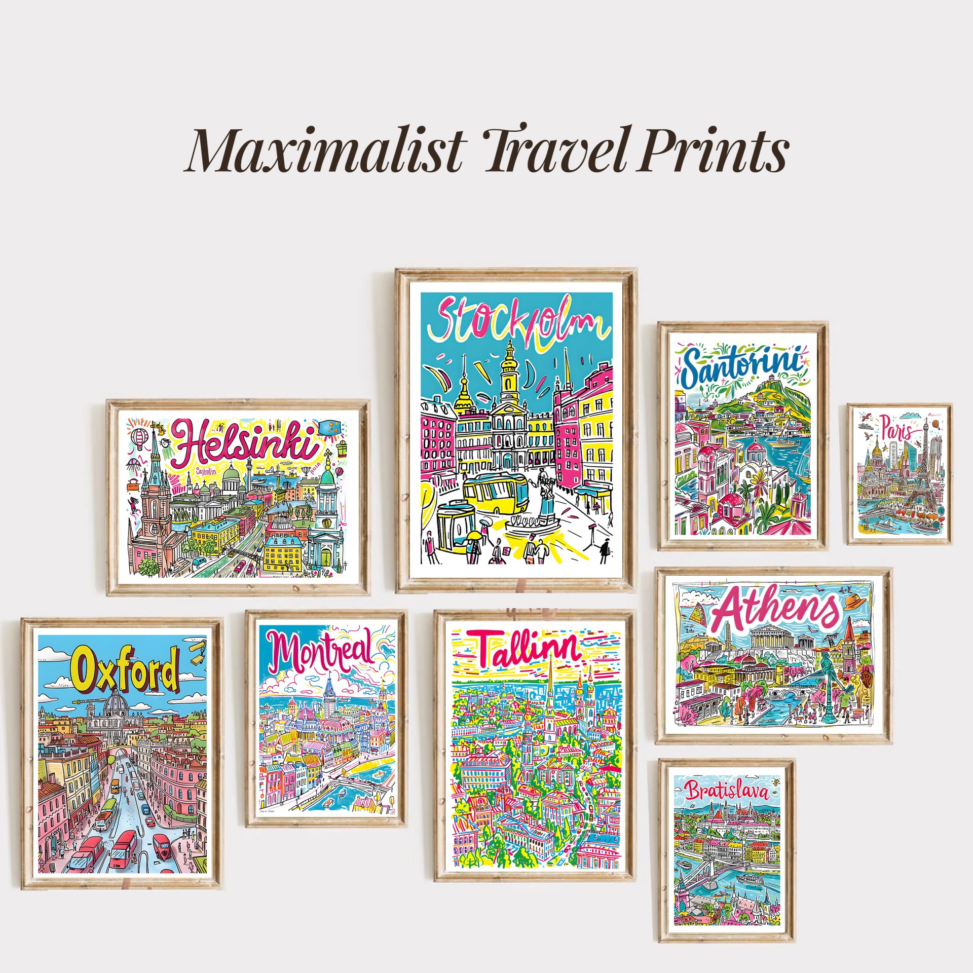 1450+ Mega Travel Wall Art Collection, Unique Travel Prints in 7 Different Art Styles, Aesthetic Gallery Wall Set PDF - Image 3