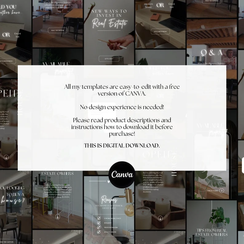 100 Realtor Aesthetic Video Reels, Real Estate Marketing Canva Template, Luxury Interior Design Social Media, Realtor Branding Kit - Image 3