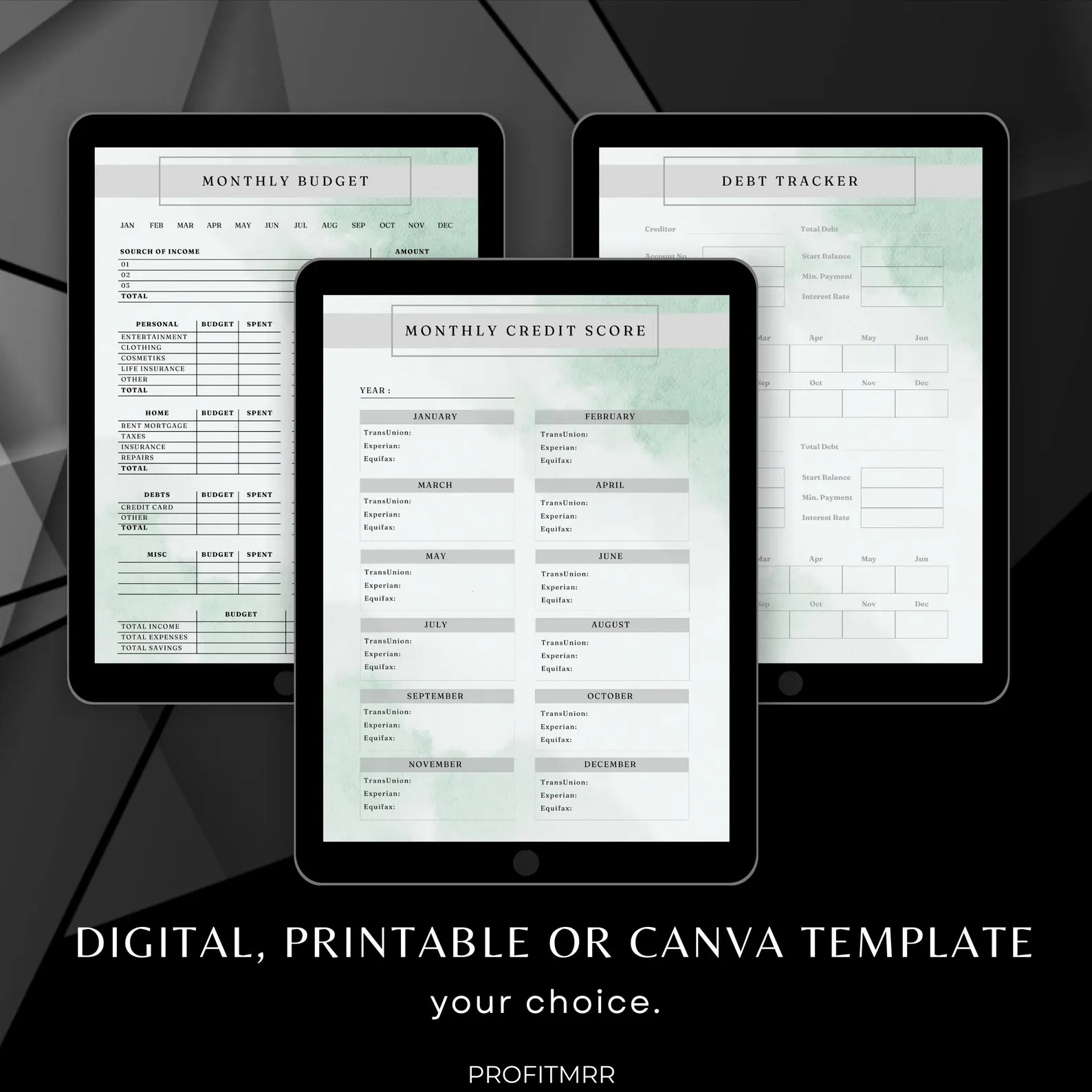 Premium Credit Tracker Digital Template, Financial Management Spreadsheet, Credit Repair & Score Monitor, Automated Debt Tracker - Image 3