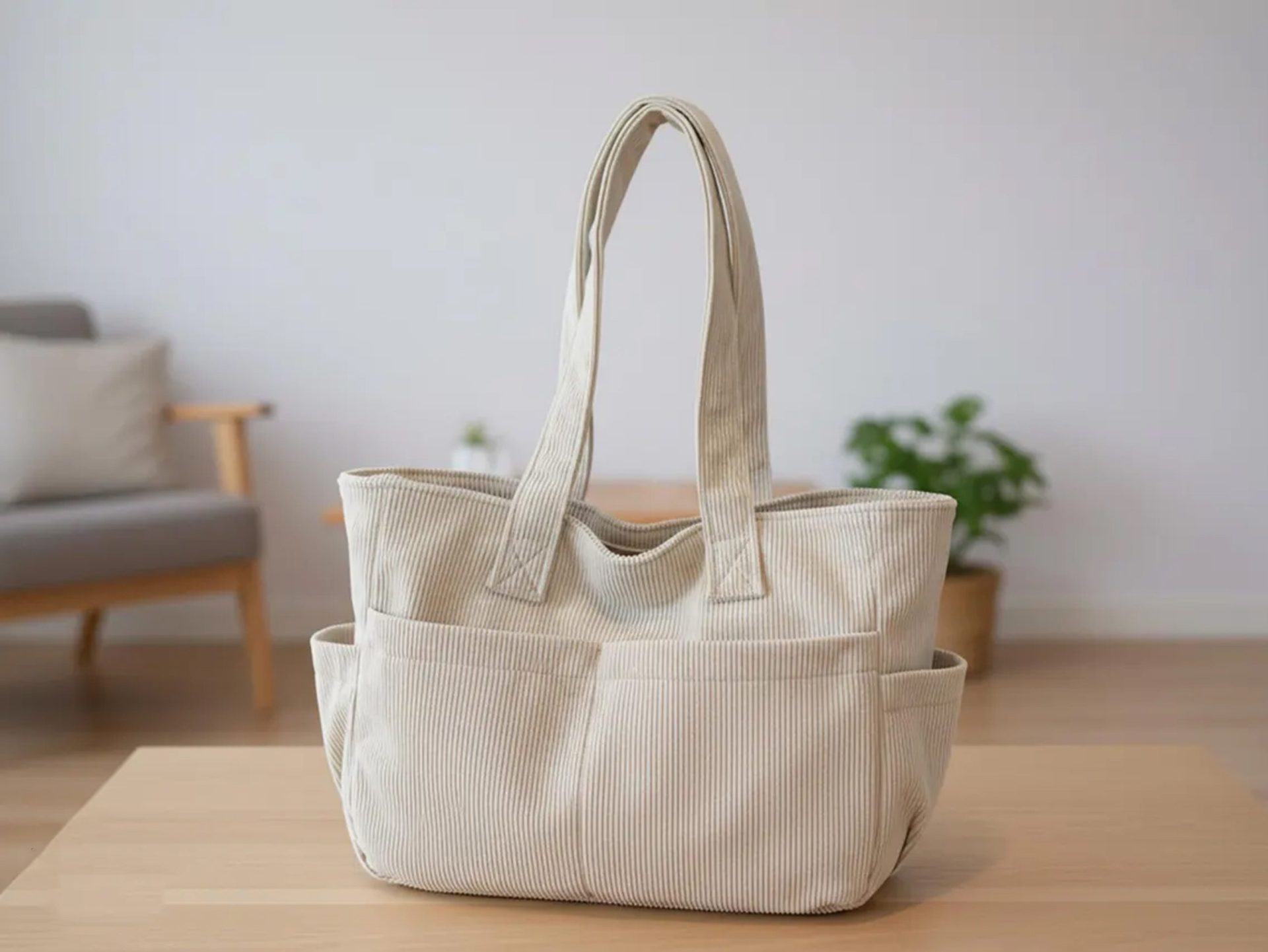 Multi-Pocket Tote Bag Sewing Pattern, Beginner Friendly Shoulder Bag (PDF) - Image 5