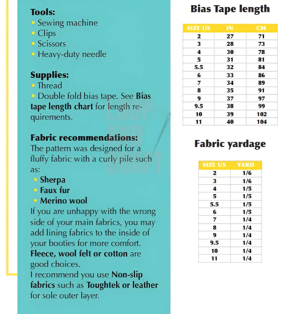 Baby Booties PDF Sewing Pattern | A4 Projector formats | Baby and kids sizes - Image 3
