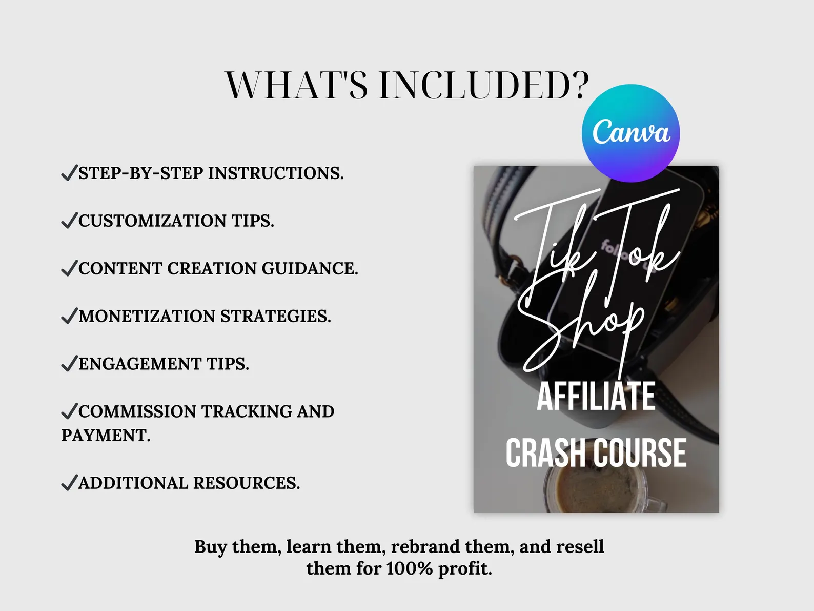 TikTok Shop Affiliate Crash Course, 22-Page Marketing Guide, Done-For-You Canva Template, E-commerce Strategy Handbook - Image 3