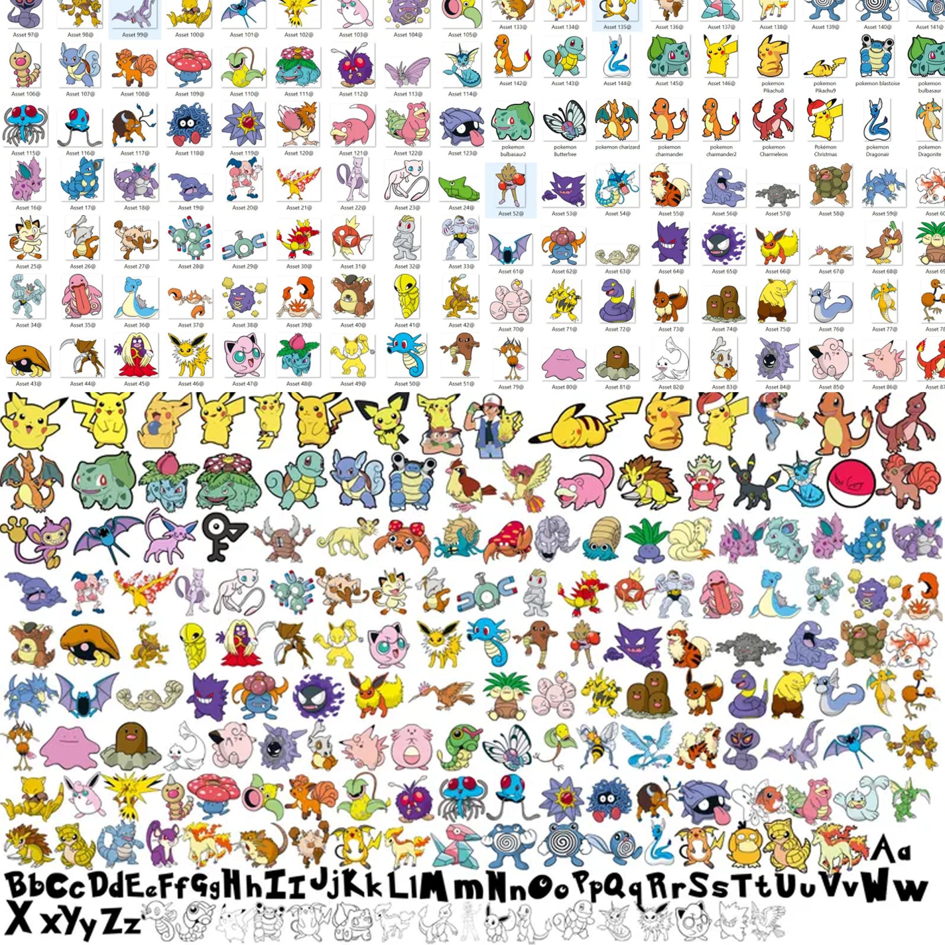 636+ Bonus Pokémon Sticker Design Bundle | Printable PNG & Cricut Ready Collection - Image 4