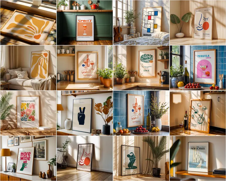 500+ Wall Frame Mockups Mega Bundle, Professional Interior Scenes, Scalable 150 DPI PSD Files, Ultimate Shop Mockup Set - Image 3