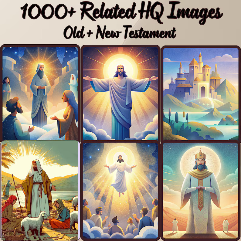 5000+ Biblical Resources Mega Bundle, PLR & MRR Christian Digital Assets, Bible Story Coloring Pages, Sunday School Activities Canva - Image 3