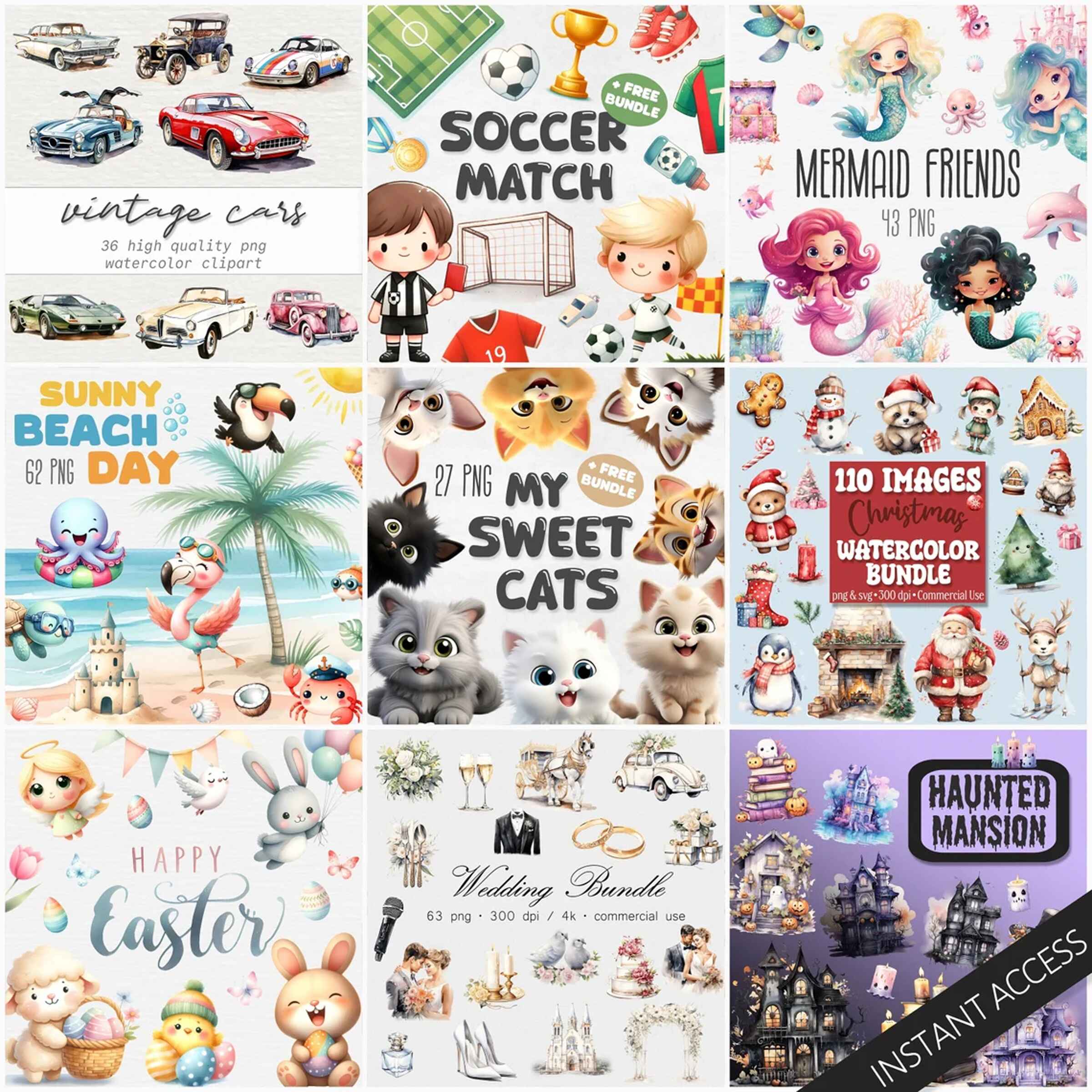 120,000+ Most Versatile Clip Art Collection, 300+ Mega Bundle, Commercial Use SVG PNG DXF, Ultimate Digital Designer Toolkit - Image 4