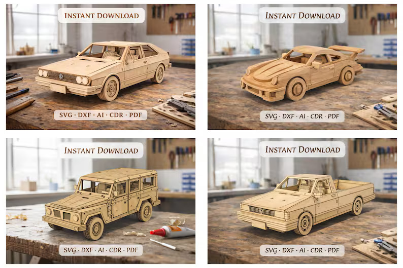 44 Multi Layer Laser Cut Vehicle Files – MDF Bundle - Image 9