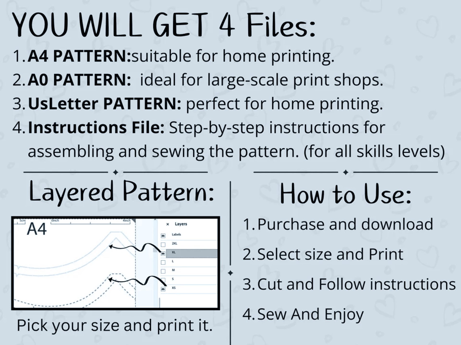 Slit wide leg pants sewing pattern, Women comfy bottoms, instant download, Sizes Xs - 2xl - Image 5