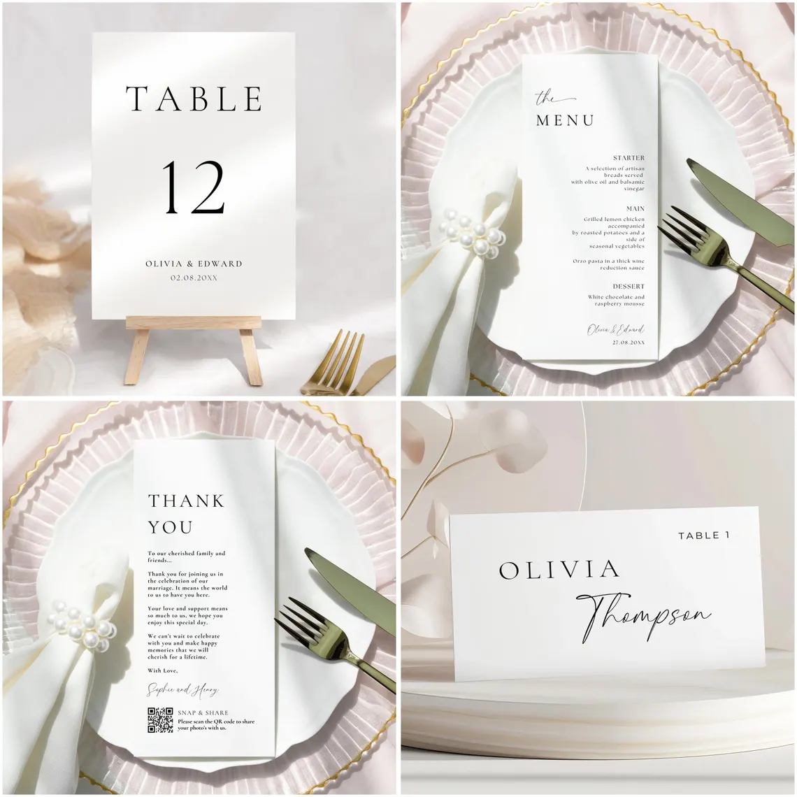 Minimalist Wedding Sign Bundle, Modern Canva Template (95+ Assets) - Image 4