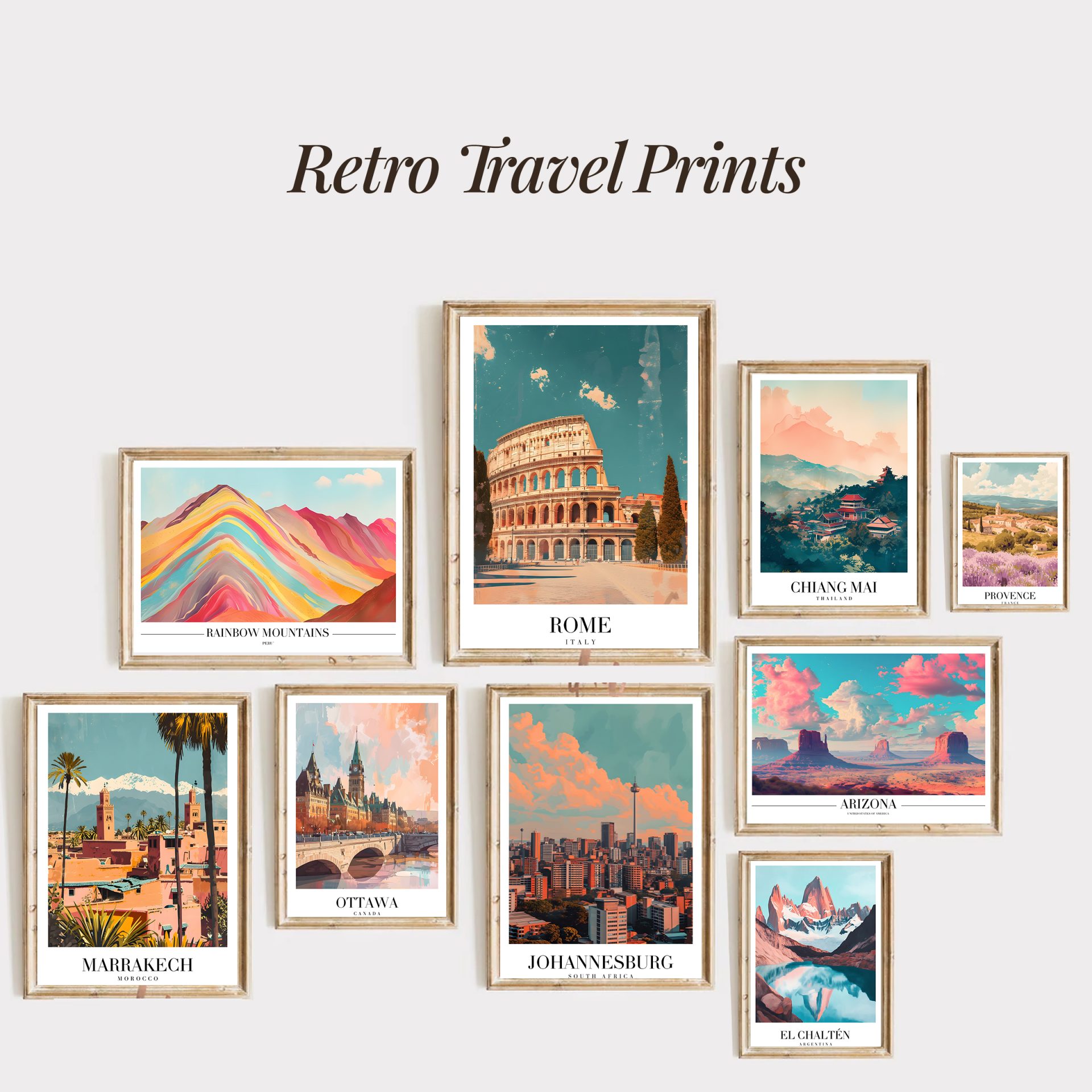 1450+ Mega Travel Wall Art Collection, Unique Travel Prints in 7 Different Art Styles, Aesthetic Gallery Wall Set PDF - Image 4