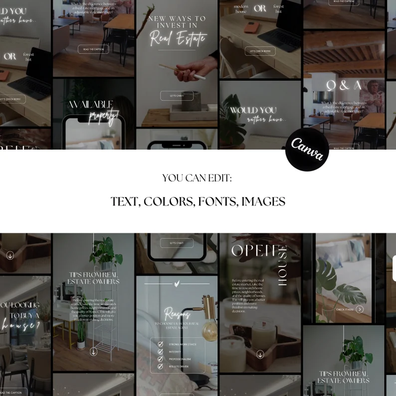 100 Realtor Aesthetic Video Reels, Real Estate Marketing Canva Template, Luxury Interior Design Social Media, Realtor Branding Kit - Image 4