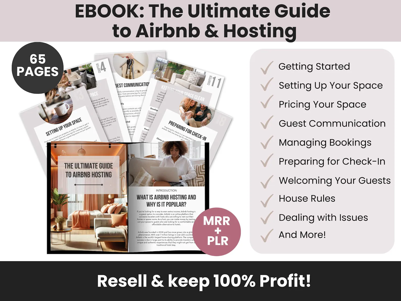 Airbnb Mega Bundle 2025 Edition, Ultimate Guide to Airbnb Hosting, PLR & MRR Vacation Rental Checklists, Resell Rights Digital Product - Image 3