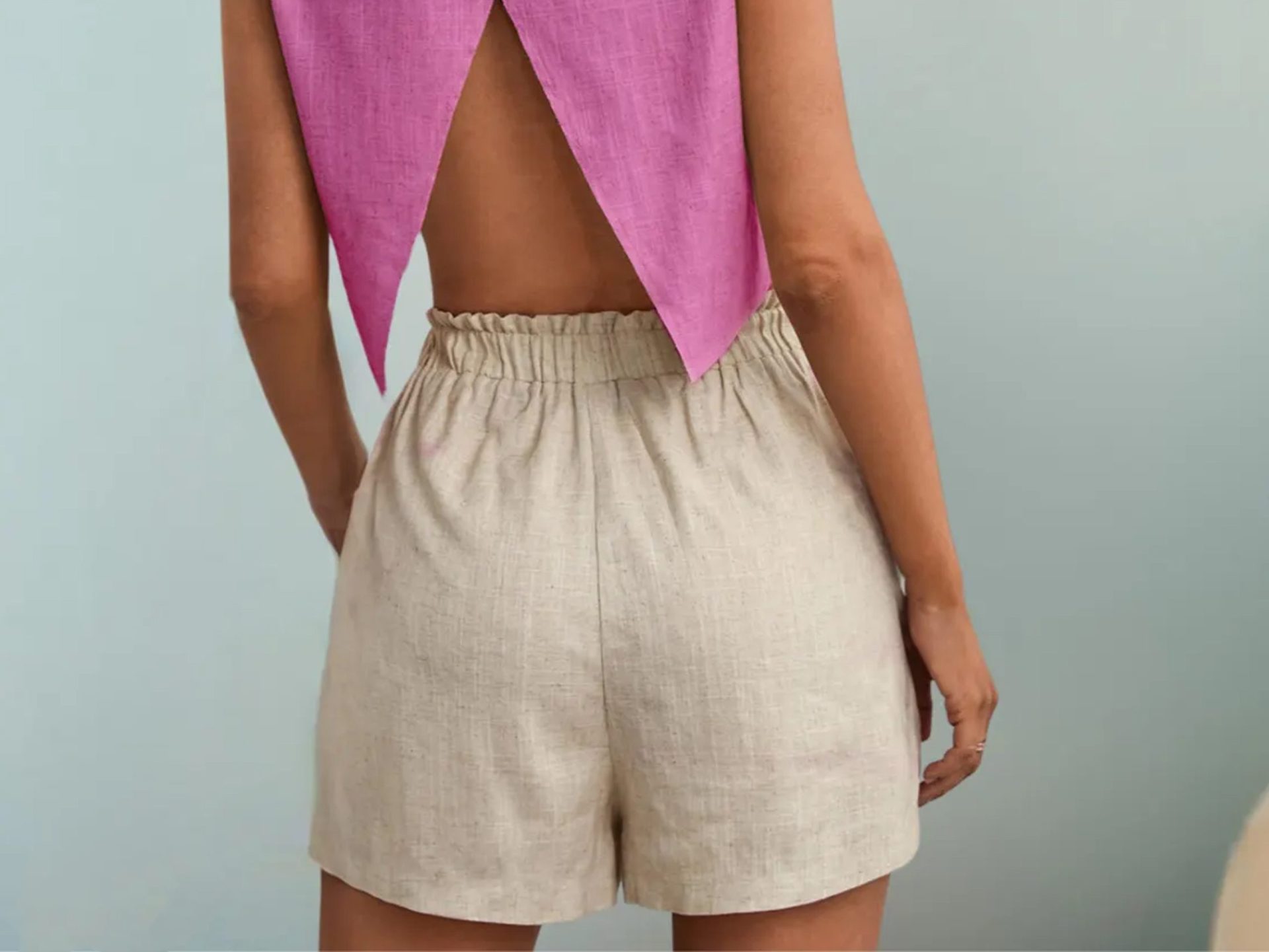 Easy Shorts Women Elastic shorts with pockets PDF Sewing Pattern Summer High Waist, XS-3XL - Image 5