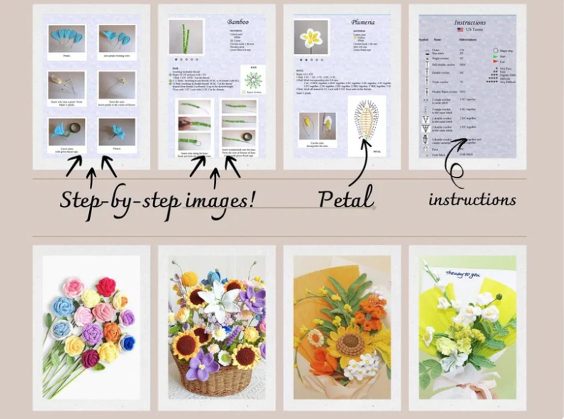 800 Crochet Flower Patterns Mega Bundle | Roses, Tulips, Daisies & More | Beginner Friendly | Instant PDF Digital Download - Image 5