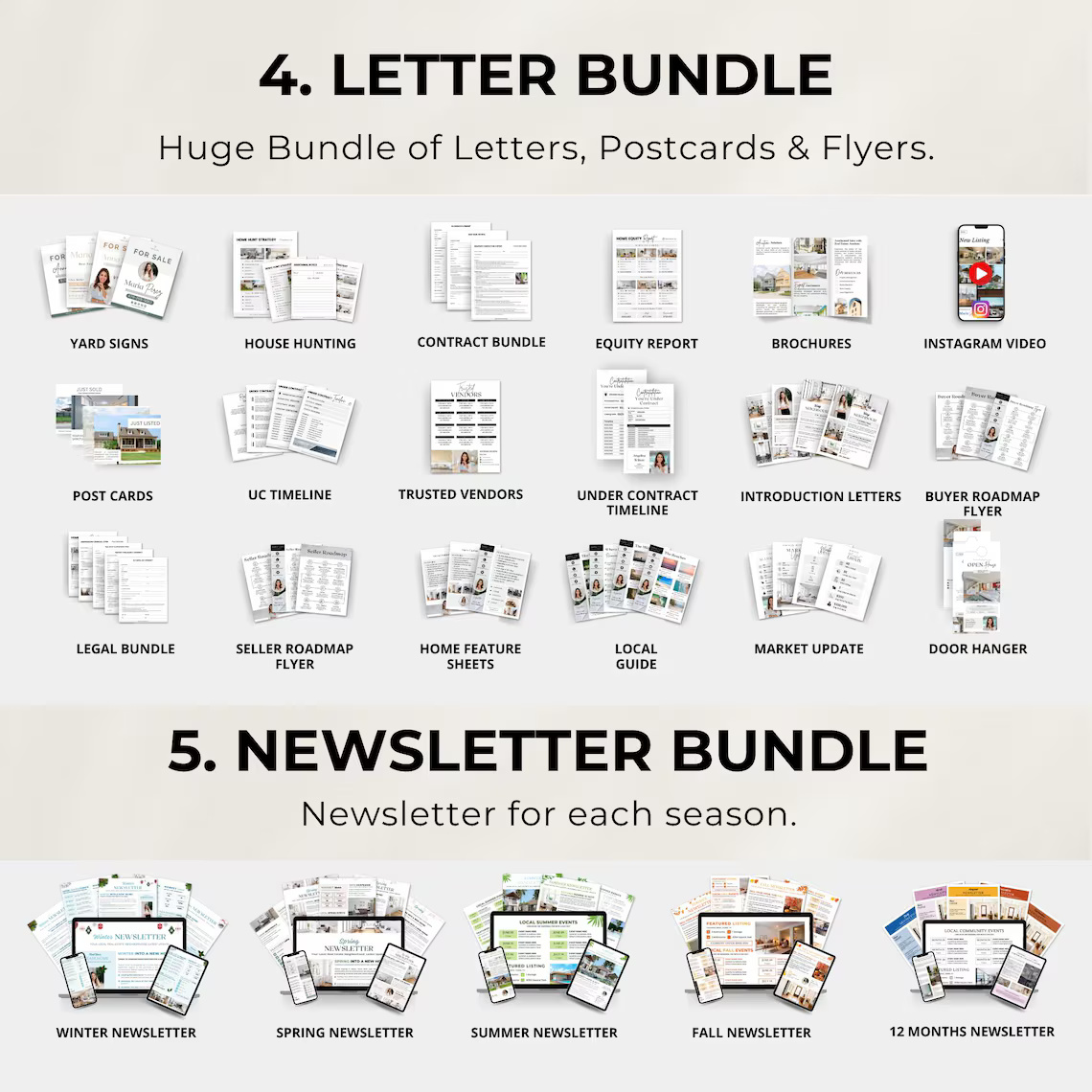 Real Estate Canva Template Bundle: Marketing & Social Media (Digital Download) - Image 6