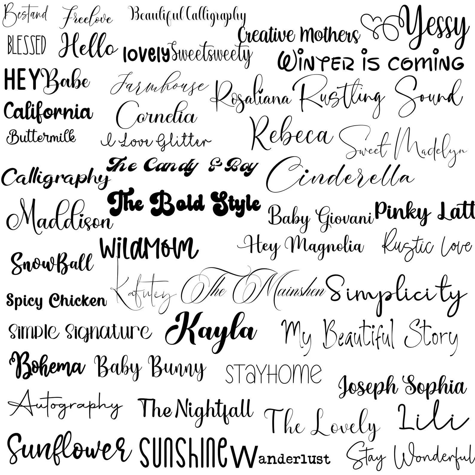 700 Fonts Bundle – Ultimate Typography Collection - Image 2
