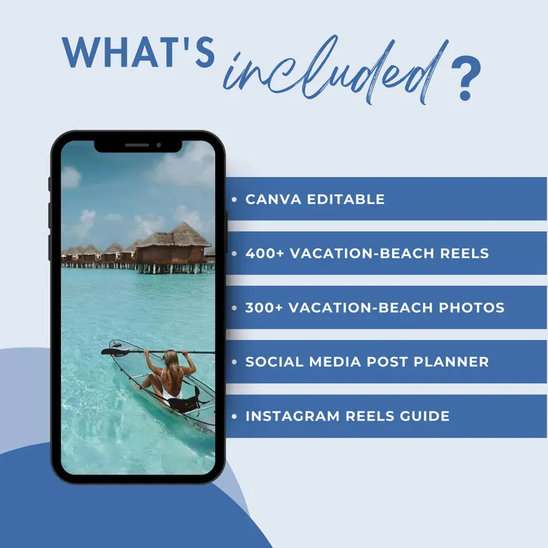 700 Beach Vacation Reels Bundle – MRR PLR Canva Pack - Image 4