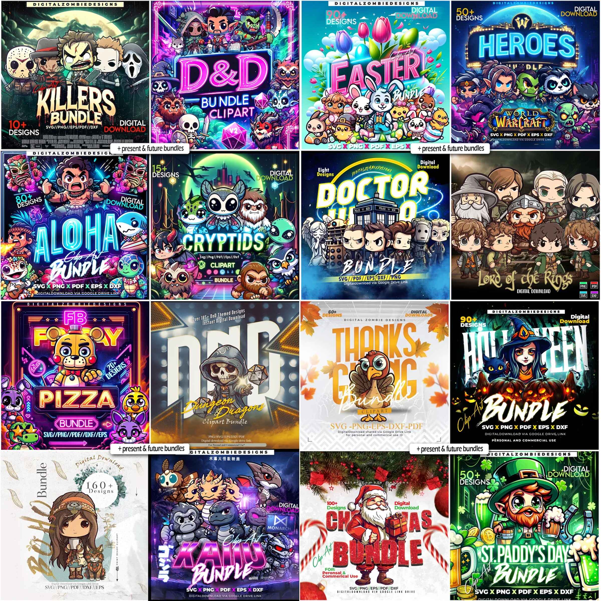 120,000+ Most Versatile Clip Art Collection, 300+ Mega Bundle, Commercial Use SVG PNG DXF, Ultimate Digital Designer Toolkit - Image 5