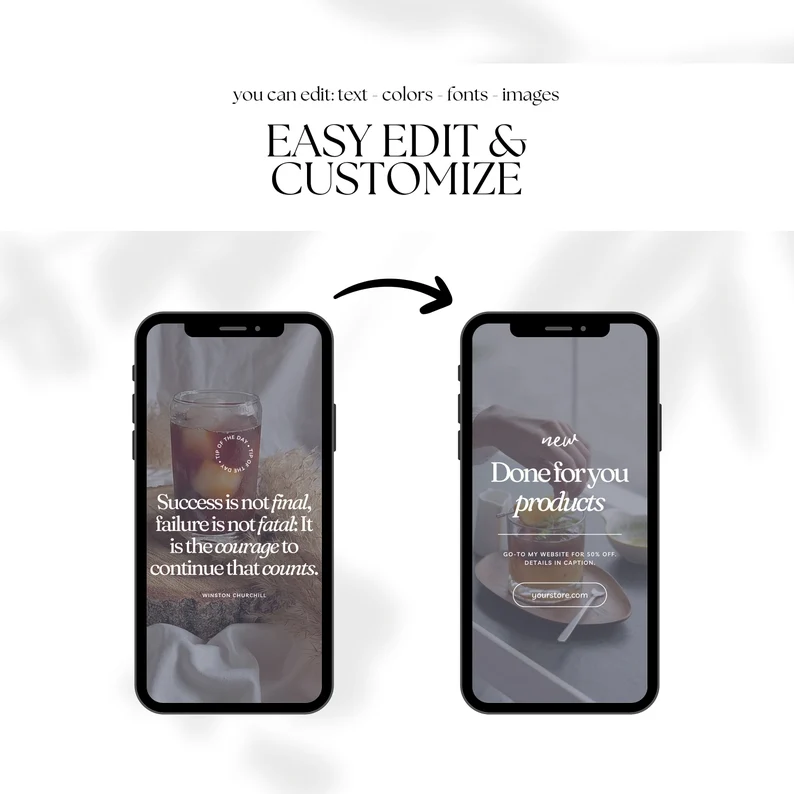 50 Faceless Video Reels Canva Template, Luxury Aesthetic Instagram Reels, PLR & MRR Social Media Content, Resell Rights Digital Product - Image 4