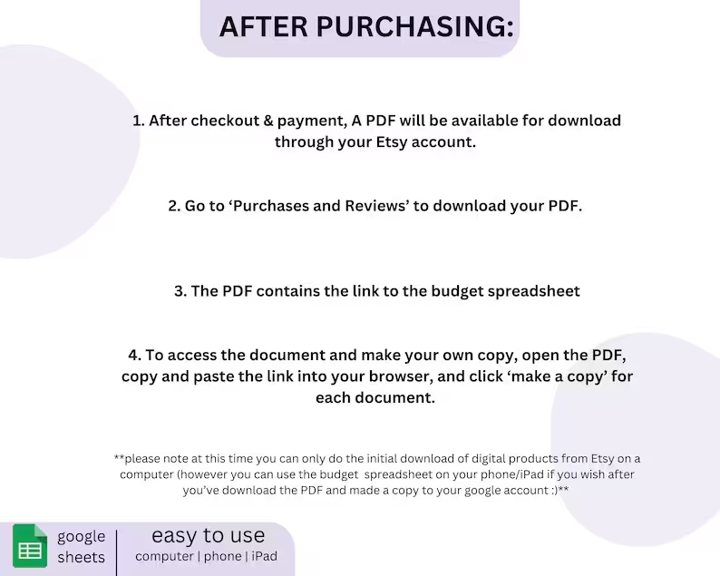 Digital Monthly Budget & Spending Tracker, Google Sheets Finance Planner, Automatic Expense Tracker, 50/30/20 Budgeting Tool - Image 5