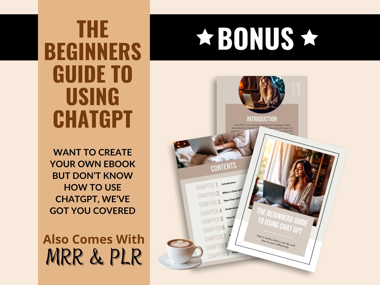 ChatGPT Ebook Creator Guide, 14 Easy Steps to AI Excellence, MRR & PLR Done-For-You Template, Beginner's Guide to ChatGPT Bonus - Image 4