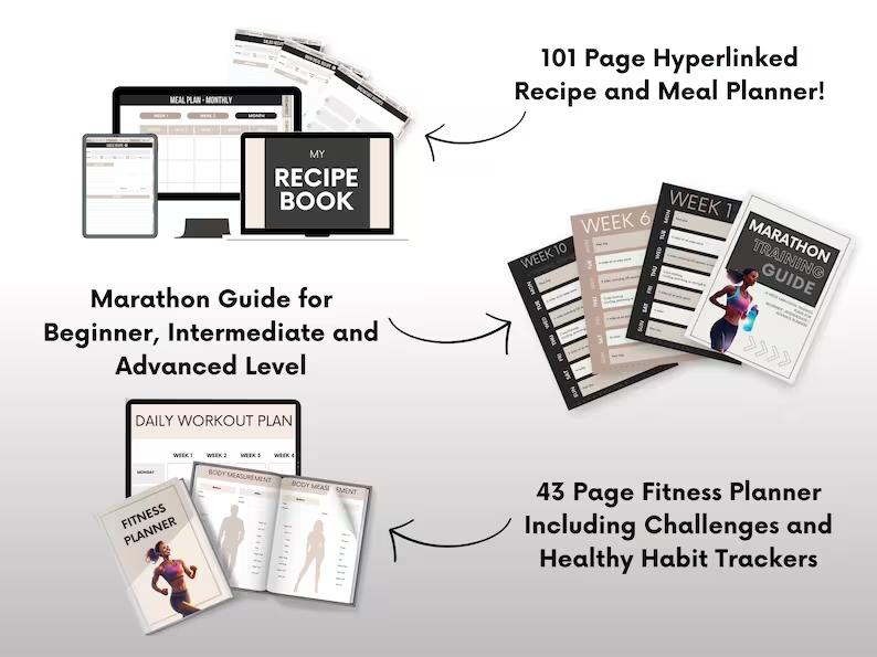 Ready to Resell Fitness Bundle, 250+ Page Health & Wellness Toolkit, June 2025 Version, PLR & MRR Canva Workout Planner - Image 4