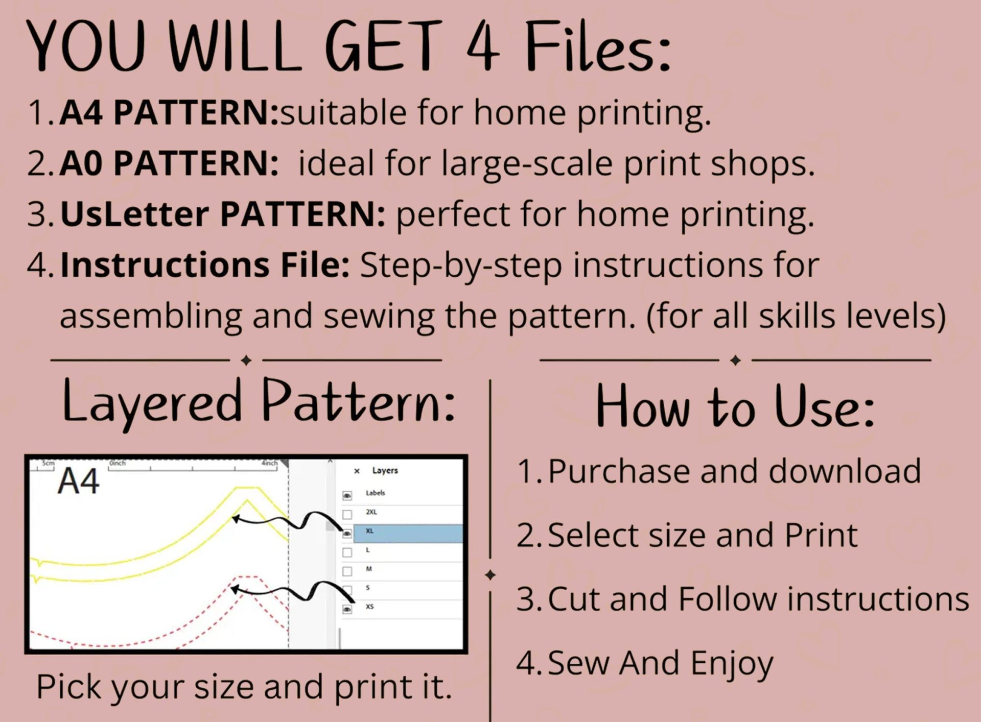 Easy Shorts Women Elastic shorts with pockets PDF Sewing Pattern Summer High Waist, XS-3XL - Image 7