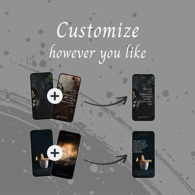 300 Dark Faceless Reels Canva Bundle, Luxury Aesthetic Instagram Content, PLR & MRR Social Media Marketing, Dark Mode Video Templates - Image 6