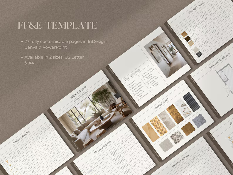 Interior Design Business Templates: Proposal, Presentation, FF&E Canva Templates - Image 8