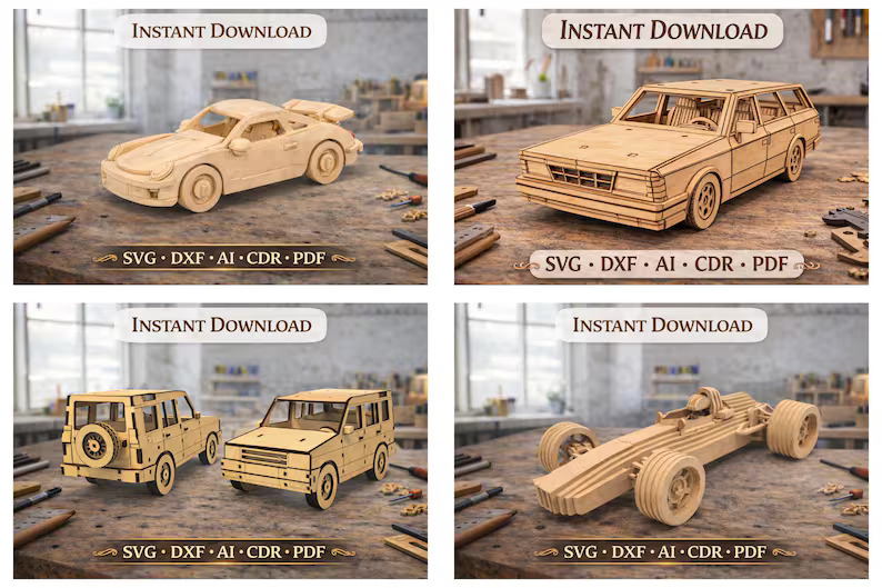 44 Multi Layer Laser Cut Vehicle Files – MDF Bundle - Image 6