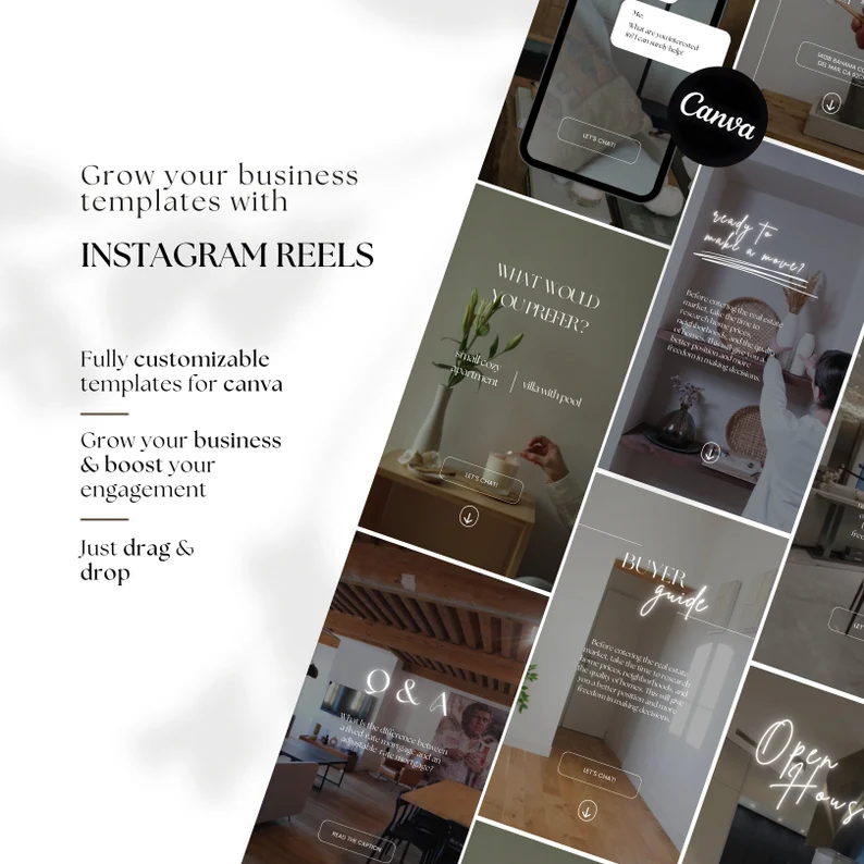 100 Realtor Aesthetic Video Reels, Real Estate Marketing Canva Template, Luxury Interior Design Social Media, Realtor Branding Kit - Image 6