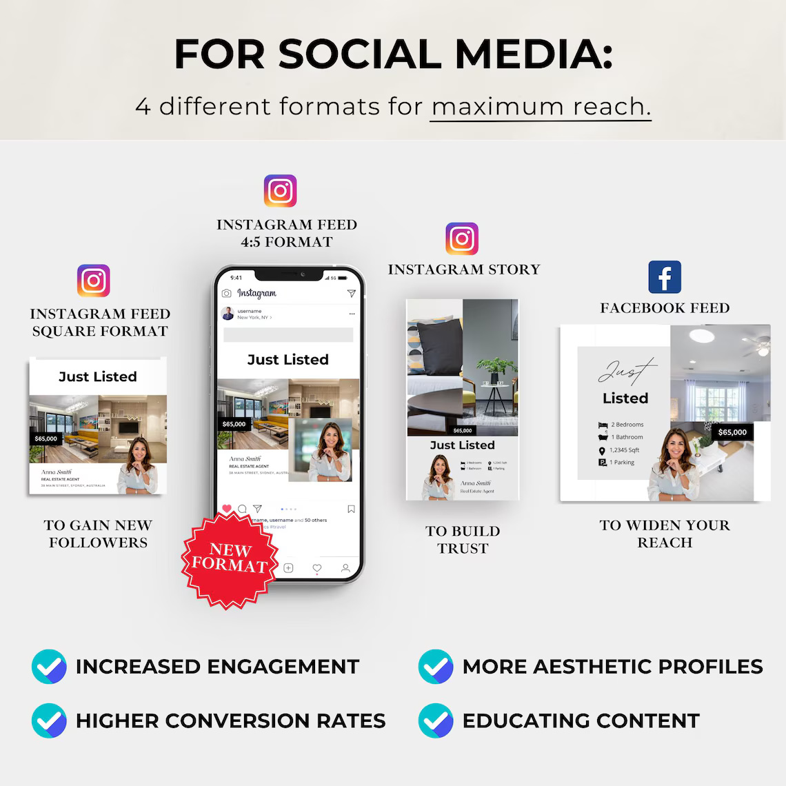 Real Estate Canva Template Bundle: Marketing & Social Media (Digital Download) - Image 9