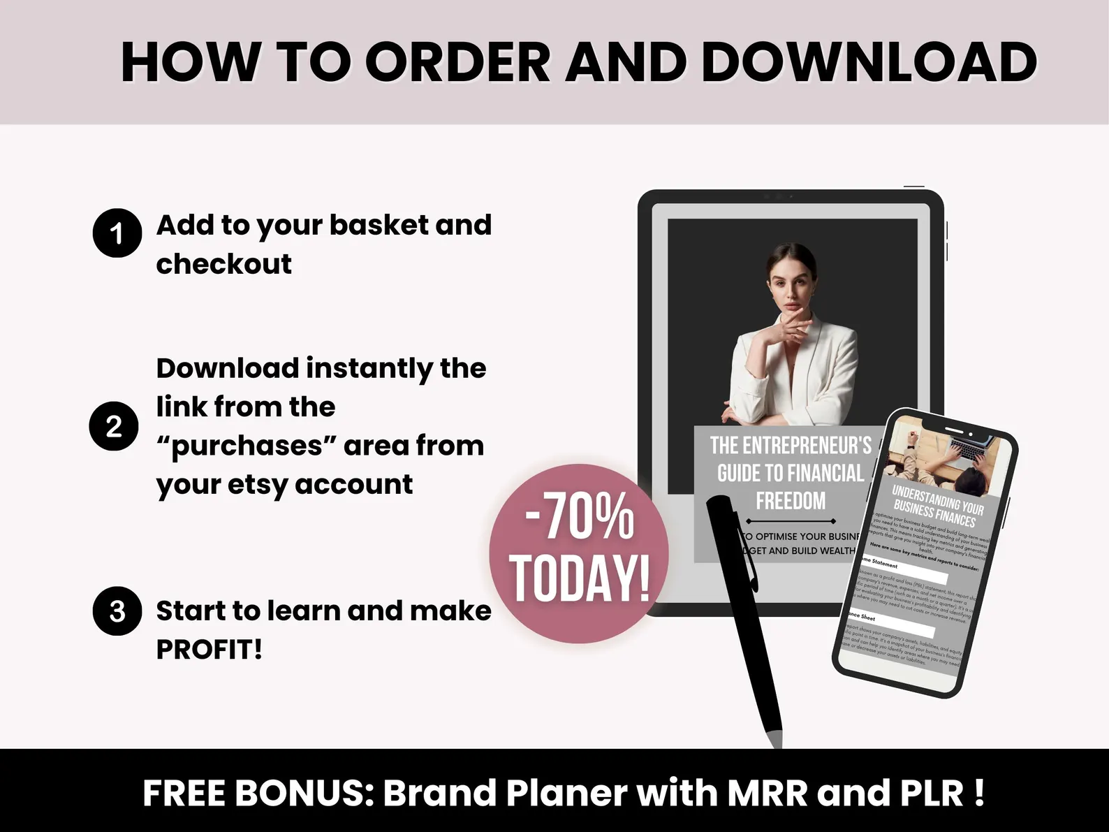 The Entrepreneur's Guide to Financial Freedom, 41-Page Wealth Building Roadmap, PLR & MRR 2025 Edition, Editable Canva Business Template - Image 6