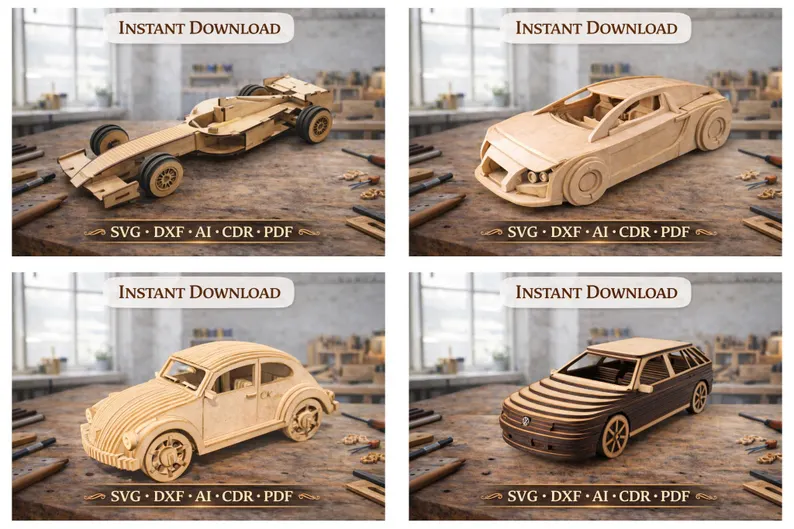 44 Multi Layer Laser Cut Vehicle Files – MDF Bundle - Image 4