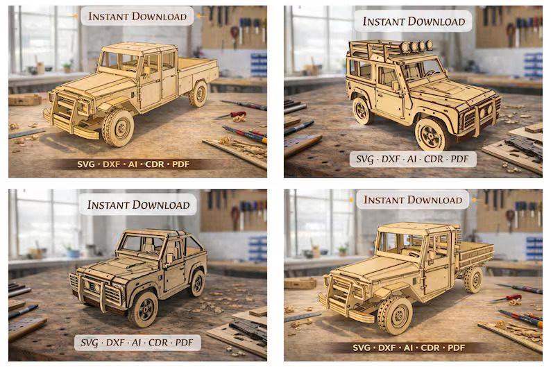 44 Multi Layer Laser Cut Vehicle Files – MDF Bundle - Image 5