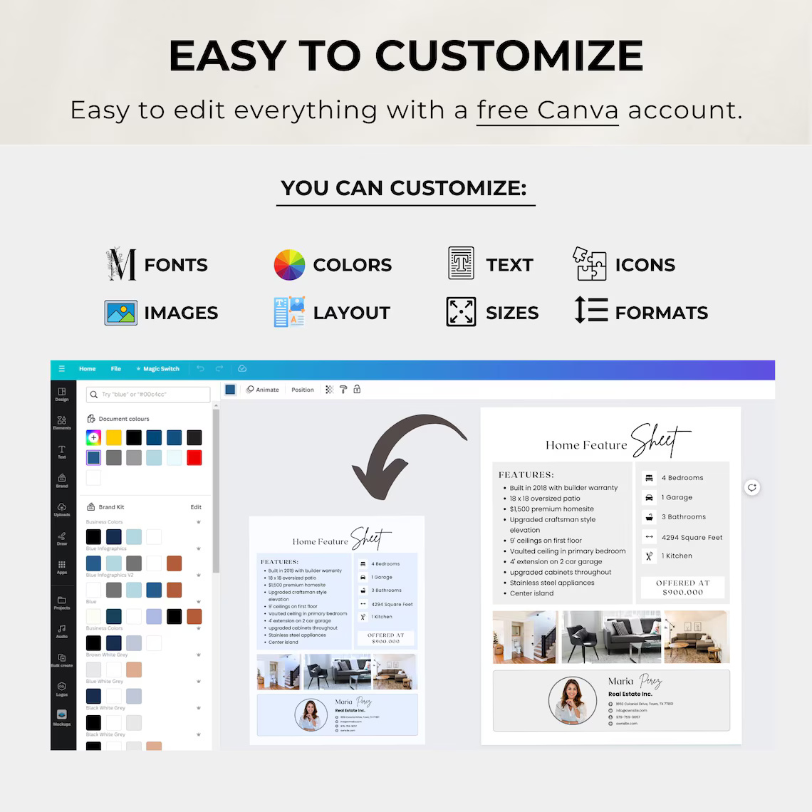 Real Estate Canva Template Bundle: Marketing & Social Media (Digital Download) - Image 10