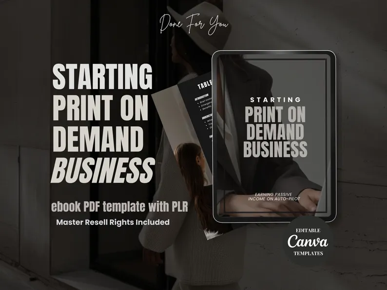 Starting a Print on Demand Business: The Ultimate 129-Page Guide, Earning Passive Income on Auto-Pilot, PLR & MRR Canva Template, Professional E-commerce Roadmap - Image 8